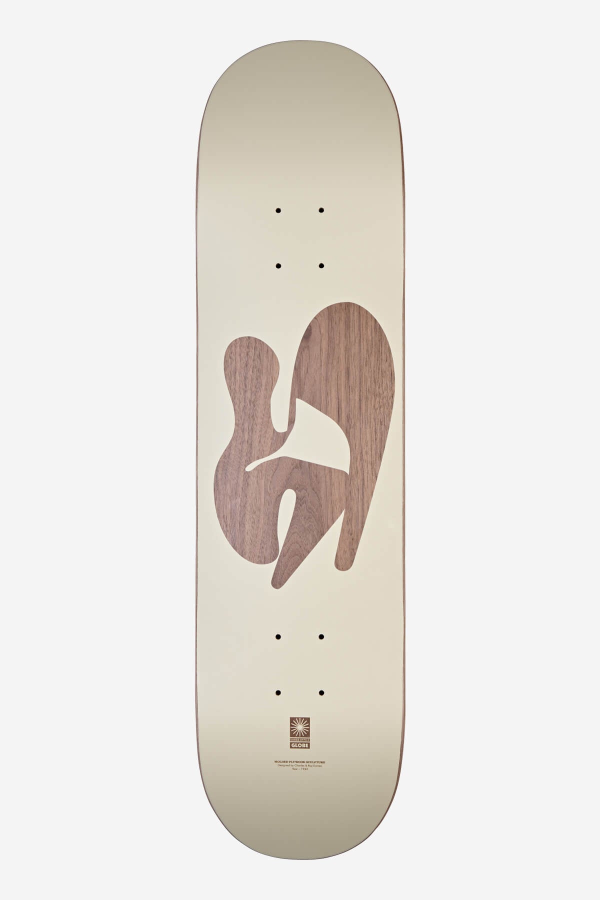 Globe - Silhouette Eames - Plywood Sculpture - 8,0". Skateboard Deck