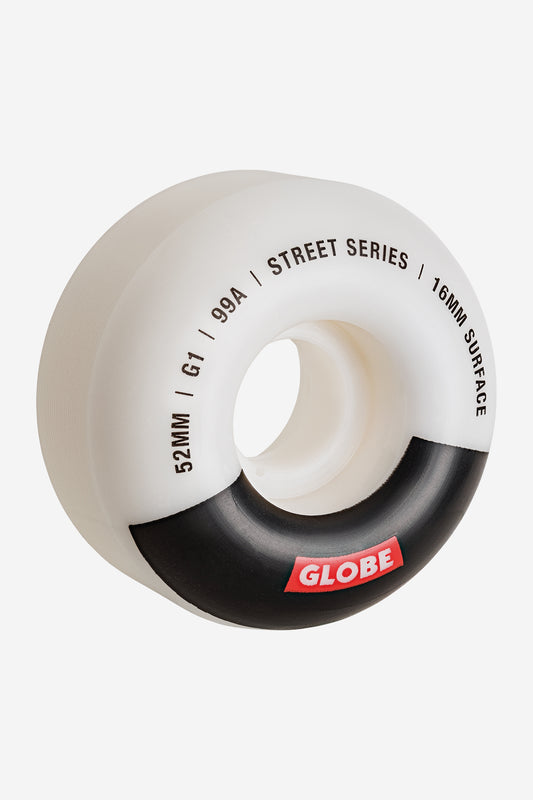 Globe - G1 Street Skateboard Wheel  52Mm - White/ Negro
