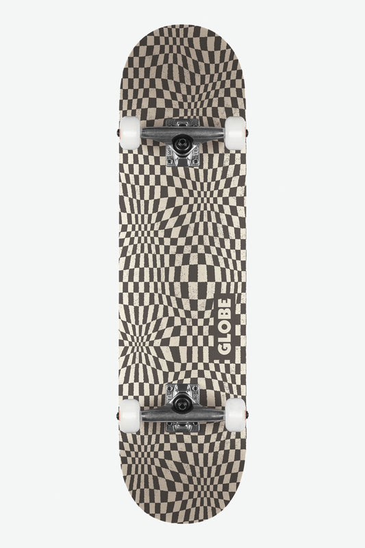 Globe - G0 Checked Out - Black/Off-White - 8.0" Complete Skateboard