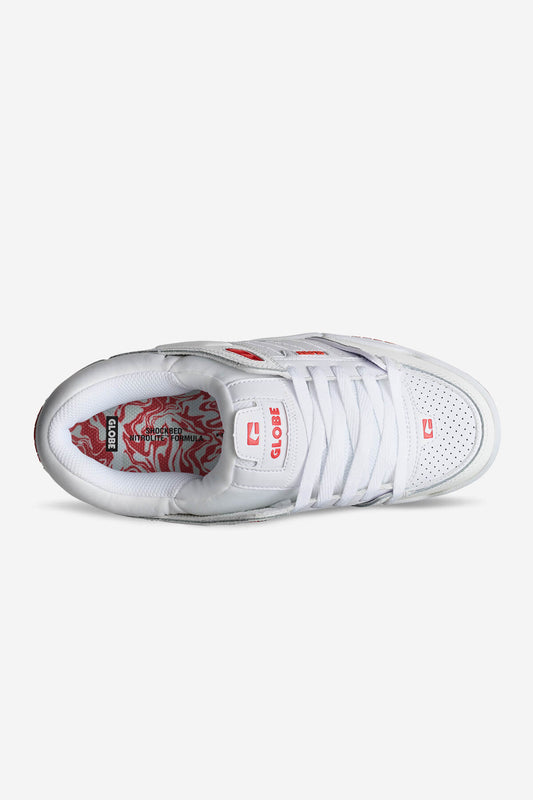 Globe - Fusion - White/Red - skateboard Sapatos