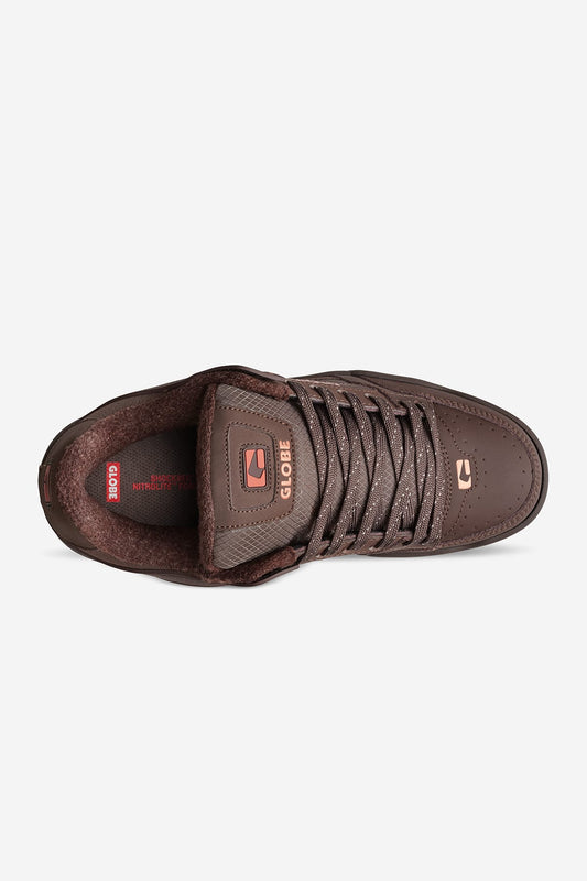 tilt roble oscuro bronce skateboard zapatos