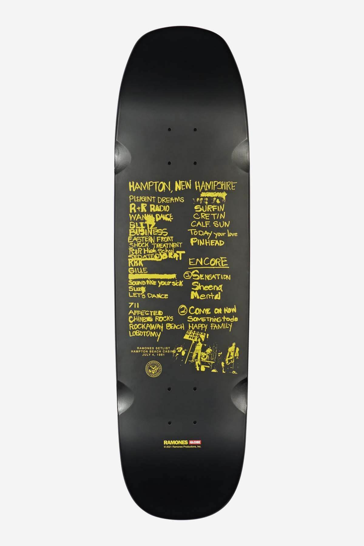Globe - Hamer Deck - Ramones/Heyho - 8.625". Skateboard Deck