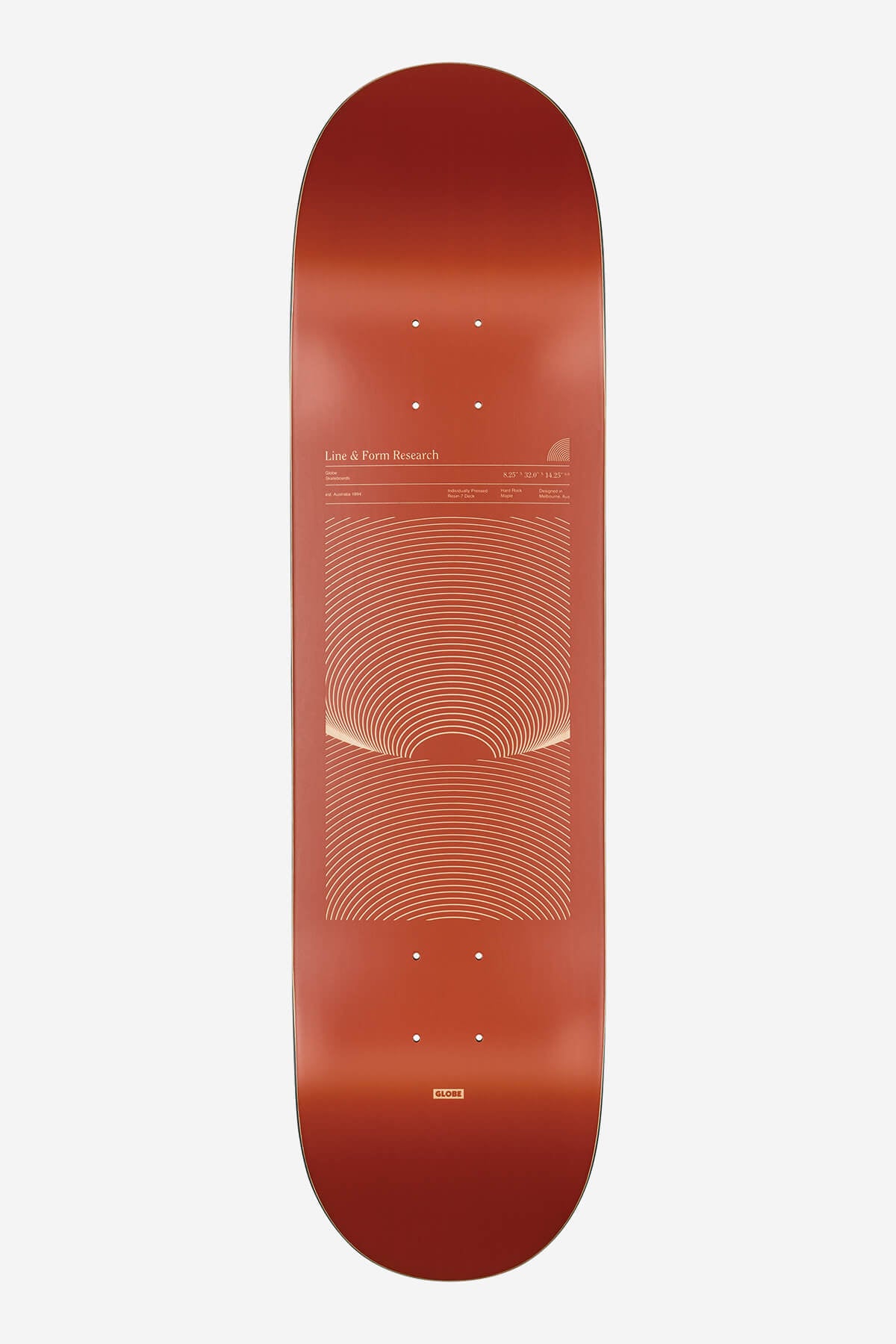 Globe - G1 Lijnvorm - Cinammon - 8,25". Skateboard Deck