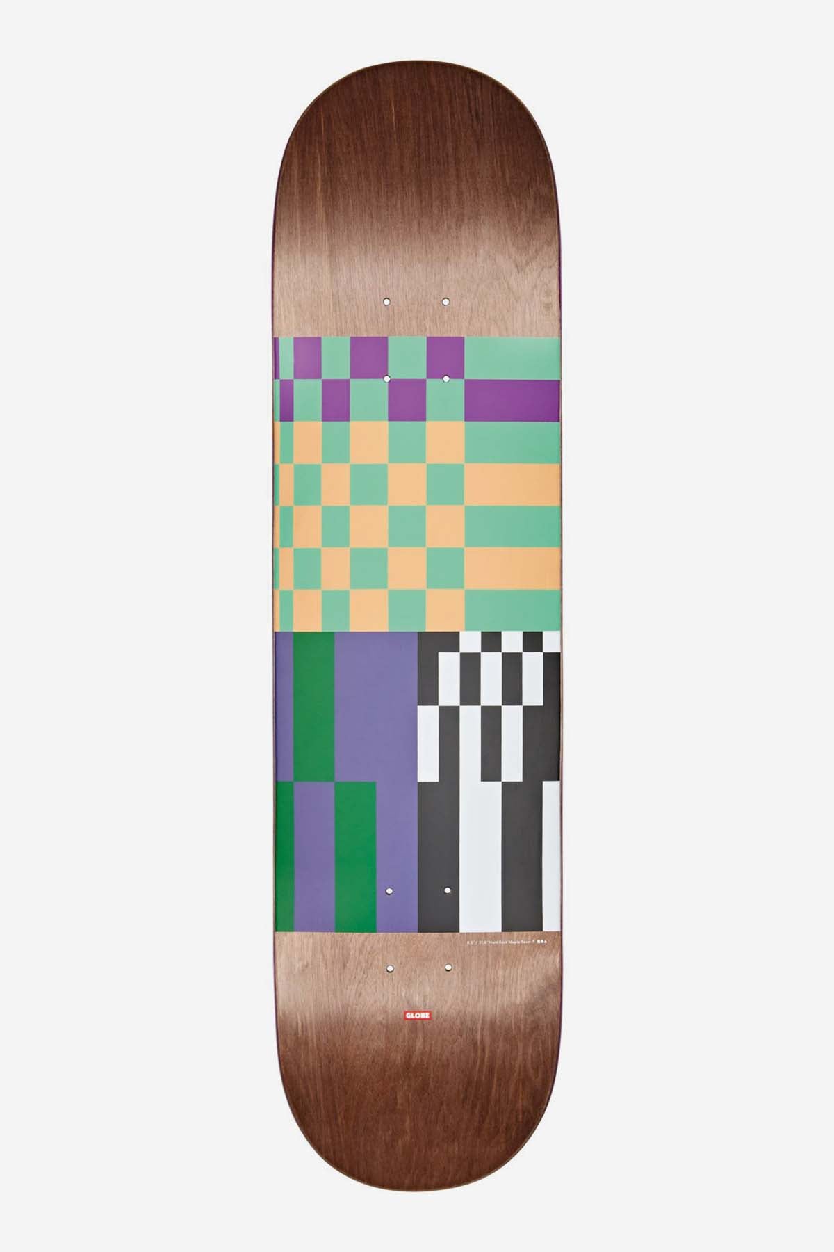 Globe - G2 Check, alstublieft - Dark Maple/Grunge - 8.0". Skateboard Deck