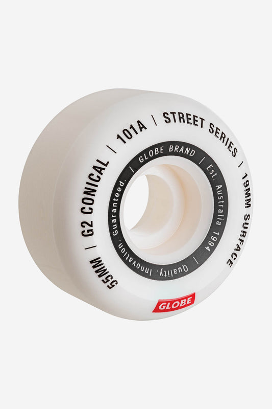 Globe - G2 Conical Street Skateboard Wheel  - White