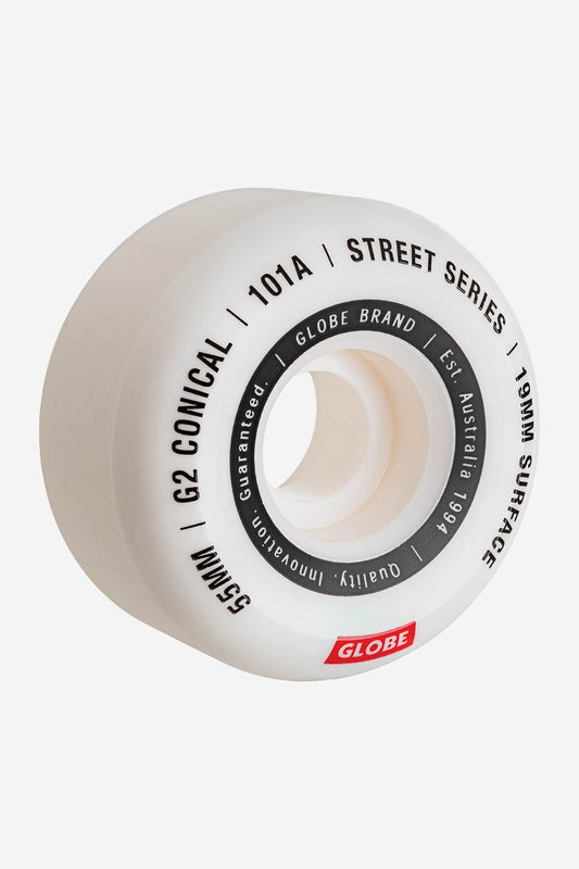 Globe - G2 Conical Street Skateboard Wheel - White