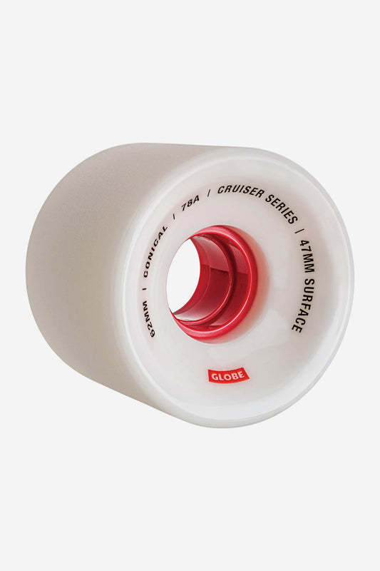 Globe - Conical Cruiser Skateboard Wheel 62Mm - White/Red