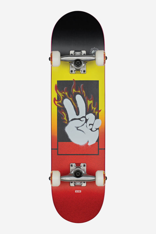 alight mini black maple red 7.0" kids complete skateboard