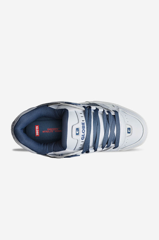Globe - Sabre - White/Blue/Gum - skateboard Sapatos