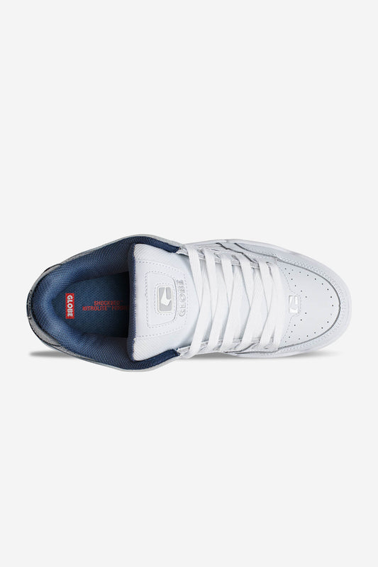 tilt white blue stipple skate shoes