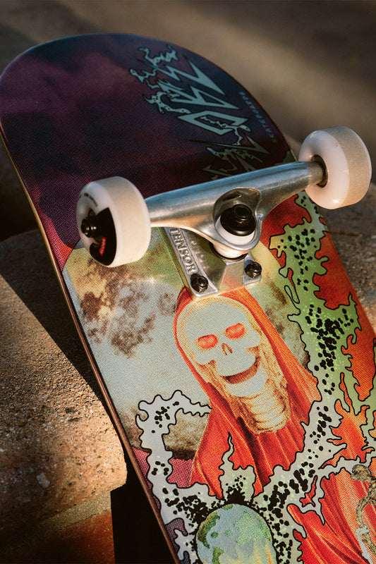 G1 Downtown Doom 8.0 Deck - Silver/Red