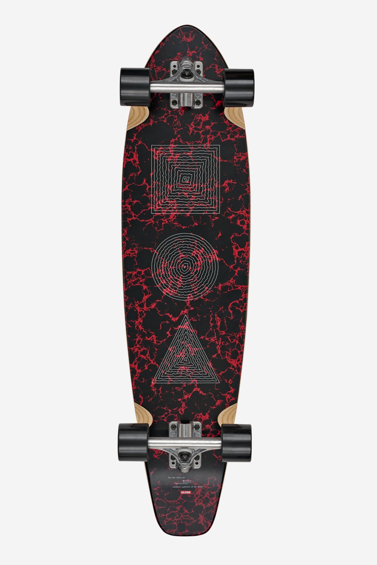 The All-Time - Red Marble Stack - 35" Longboard