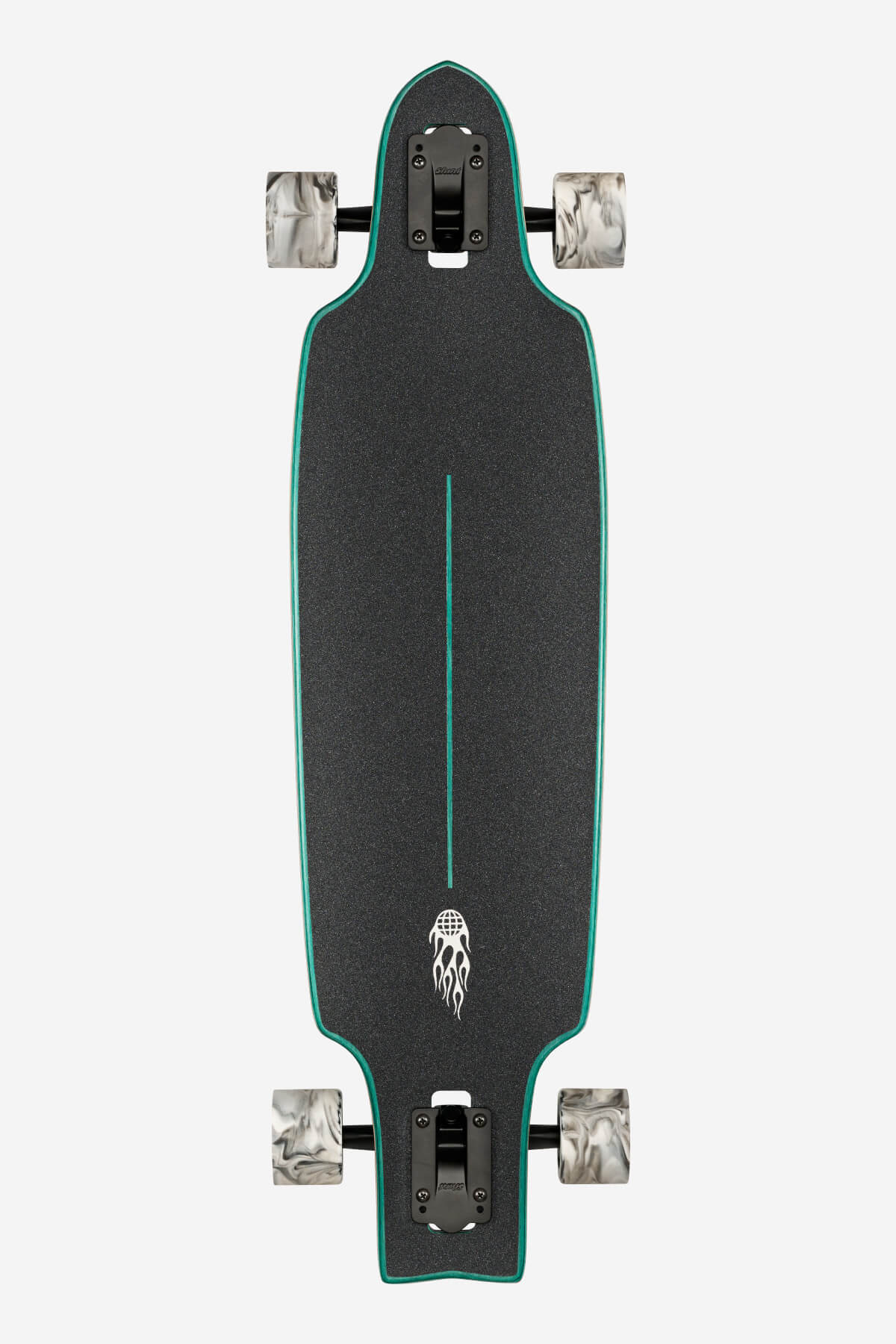 Globe LONGBOARDS Prowler Mid - Green Flames en llamas verdes