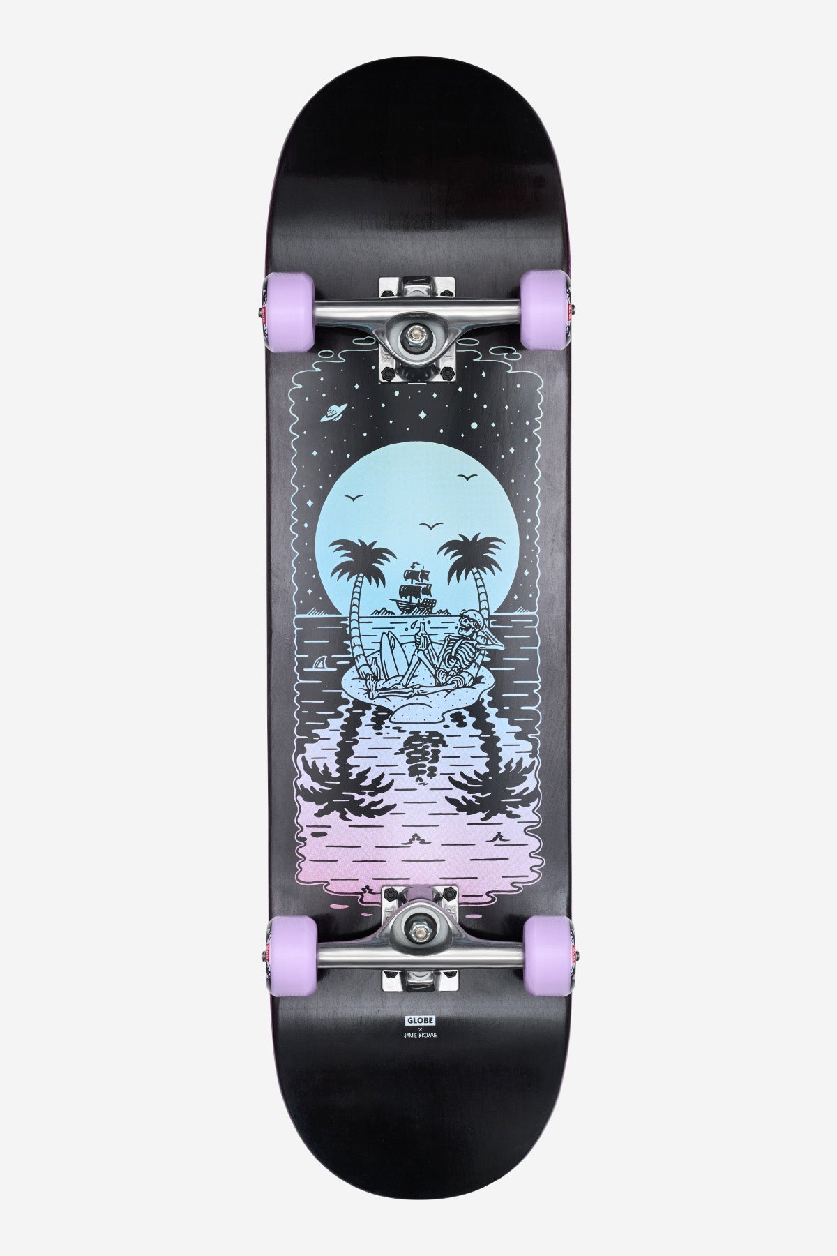 G2 Reflection 8.5 Complete Skateboard - Black/Purple