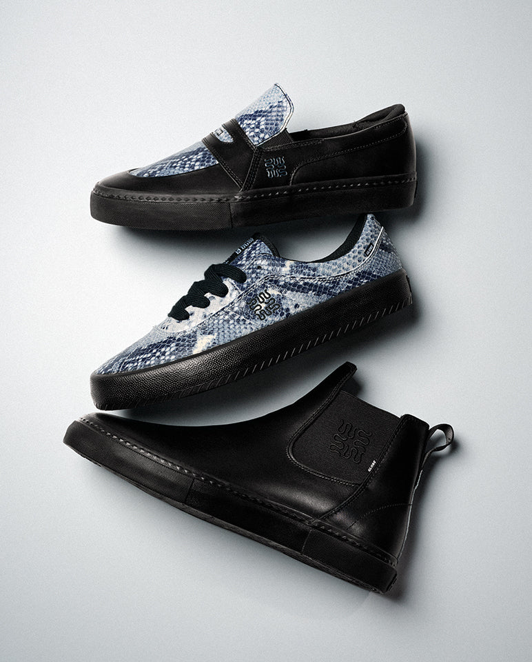 New Wasted talent collab black and snakeskin shoes