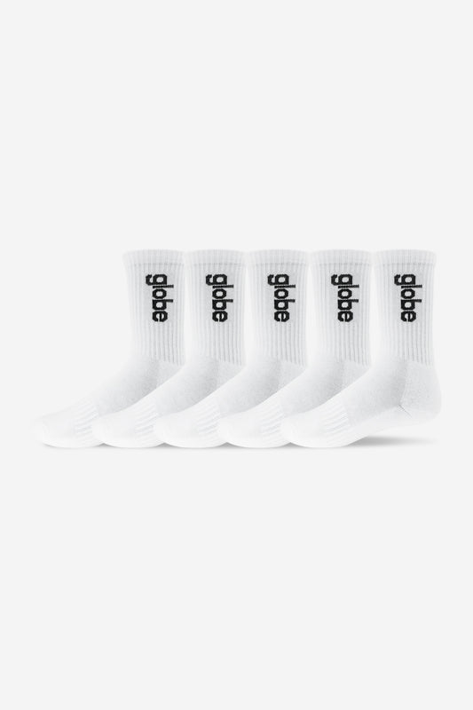 O.G Vert Logo Hi Sock 5 Pack - White