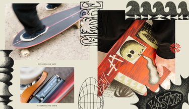 surf skateboard globe  collage