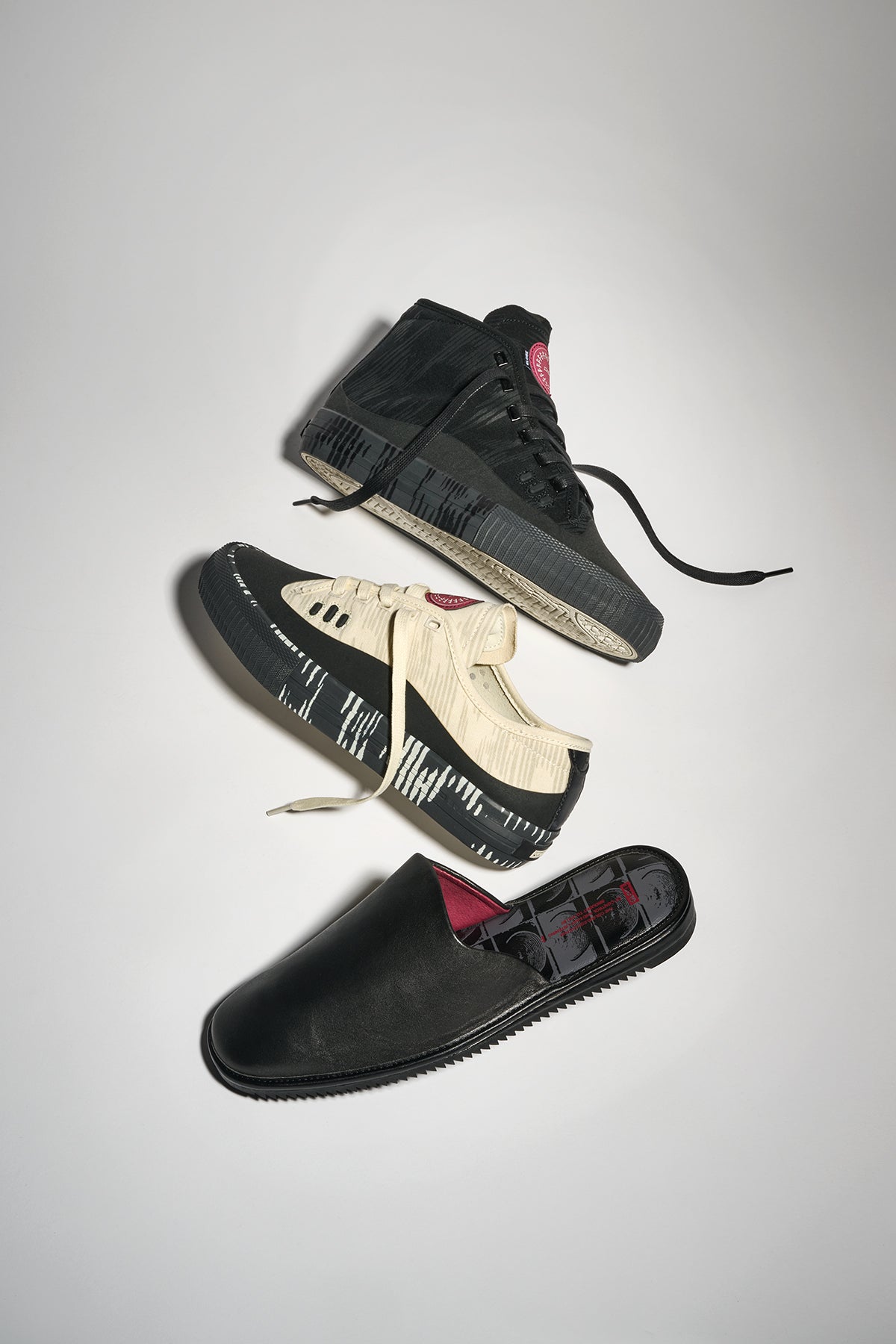 mule black former skate shoes