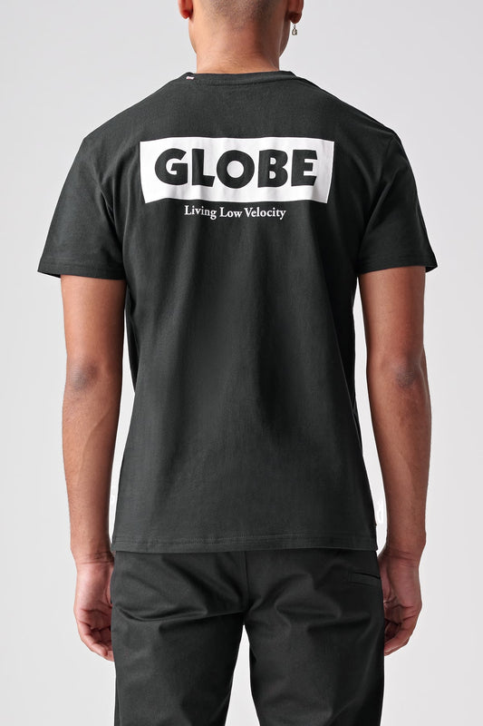 Globe T-SHIRTS S/S Living Low Velocity Tee - Black/White em Black/White