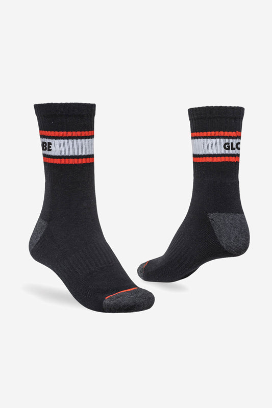 Globe - Triple Stripe Crew Sock 5 Pack - Assorted