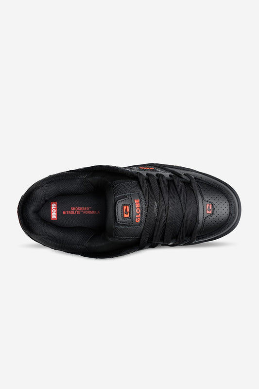 fusion black snake red skate shoes