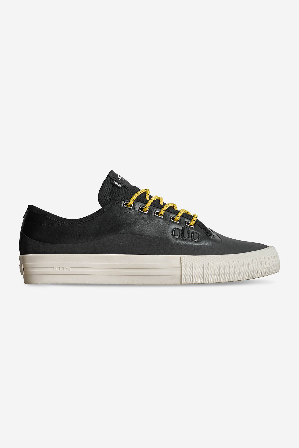 Black leather low tops on sale