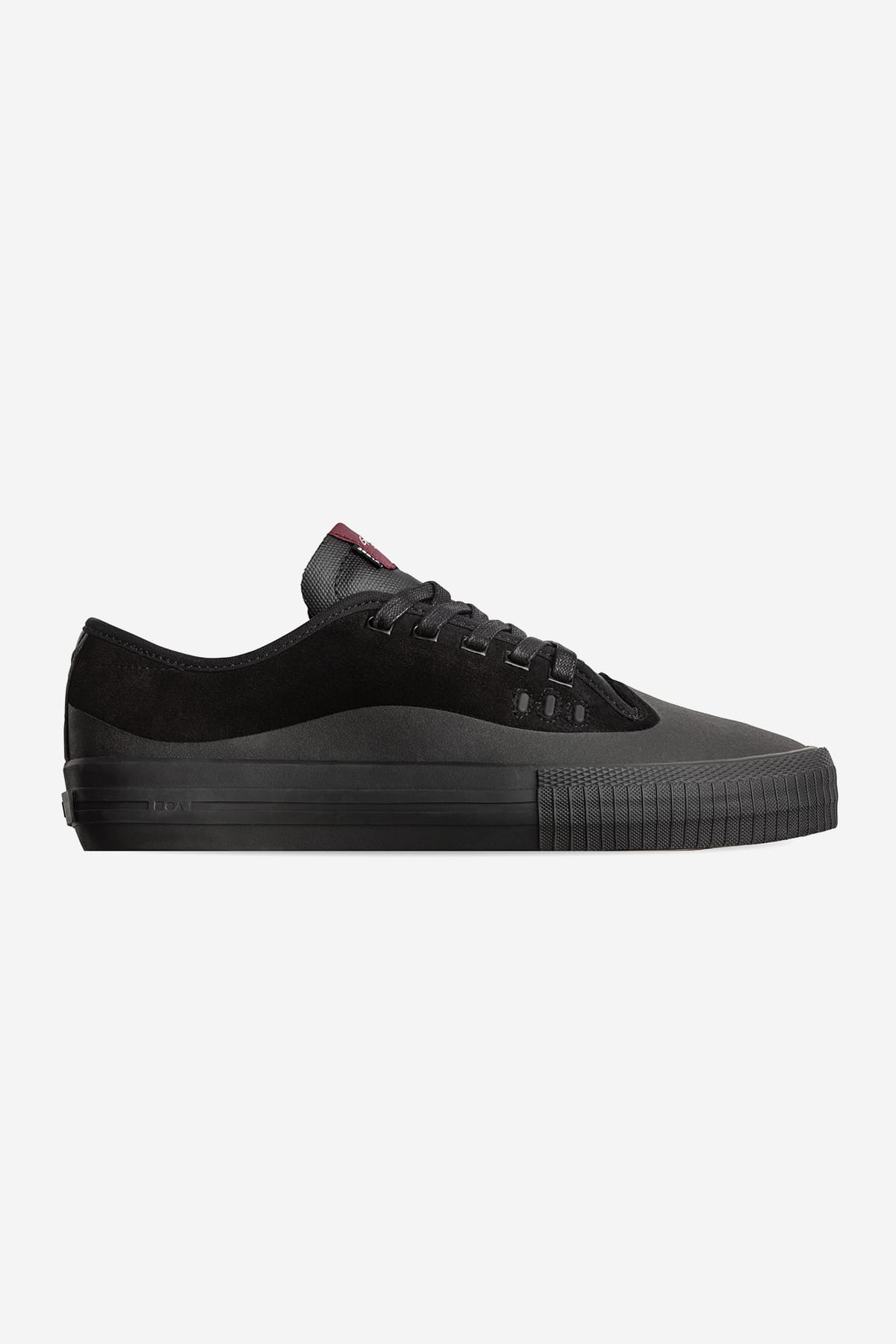 gillette black black suede skate shoes