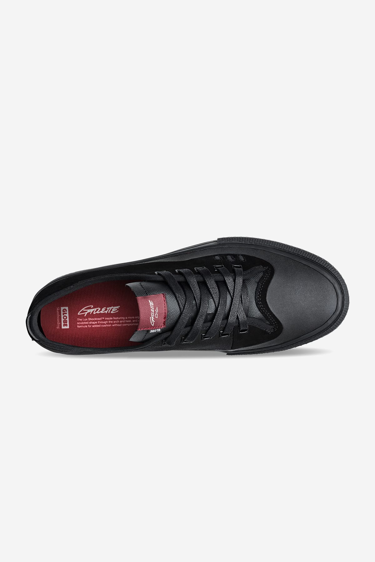 gillette black black suede skate shoes