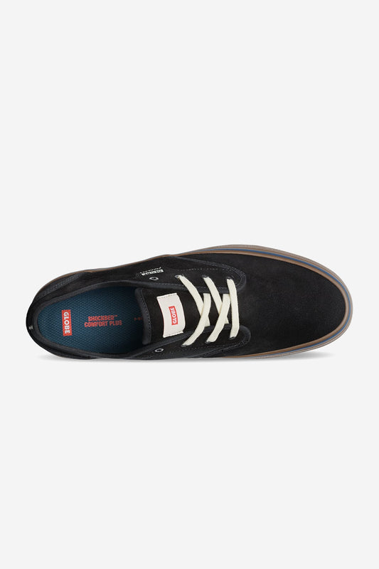 motley ii black gum skateboard shoes