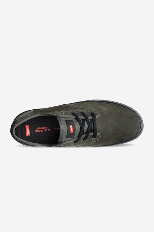 motley ii dark olive negro skateboard zapatos