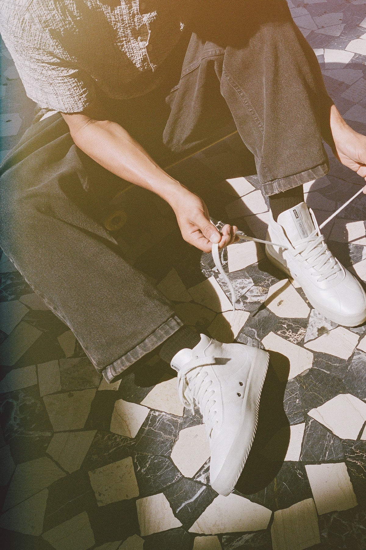 Melbek High - White Pearlized/Montano - Skate Shoes