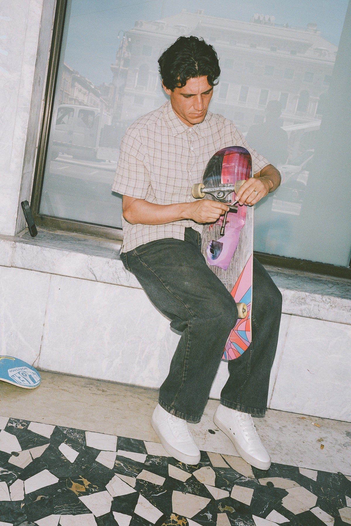 Melbek High - White Pearlized/Montano - Skate Shoes