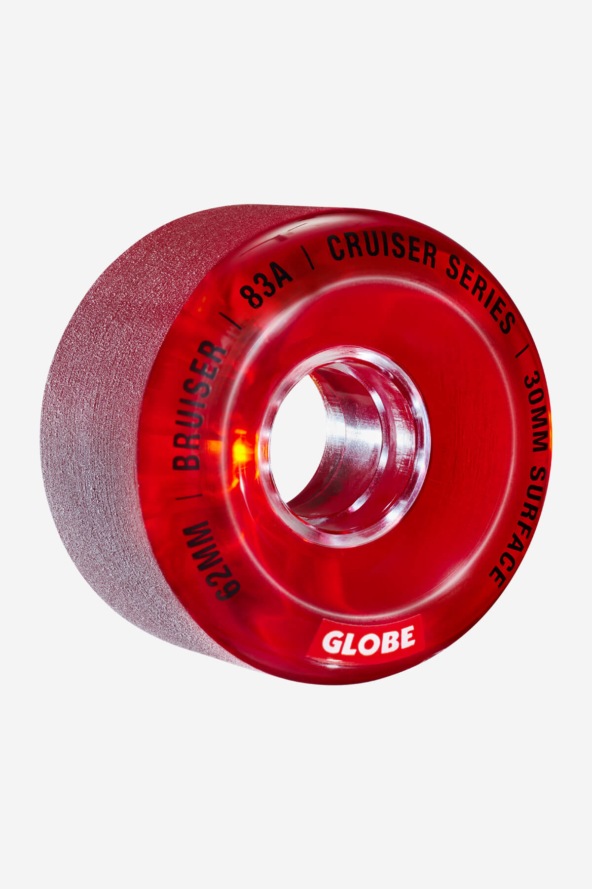 Globe Rollen Bruiser Cruiser Skateboard  Wheel  62mm in Clear Red