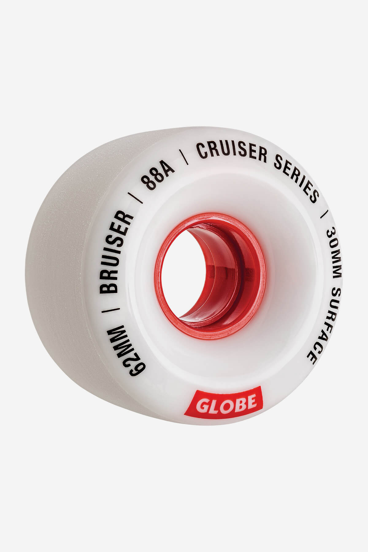 Globe Rollen Bruiser Cruiser Skateboard  Wheel  62mm in White/Red/62
