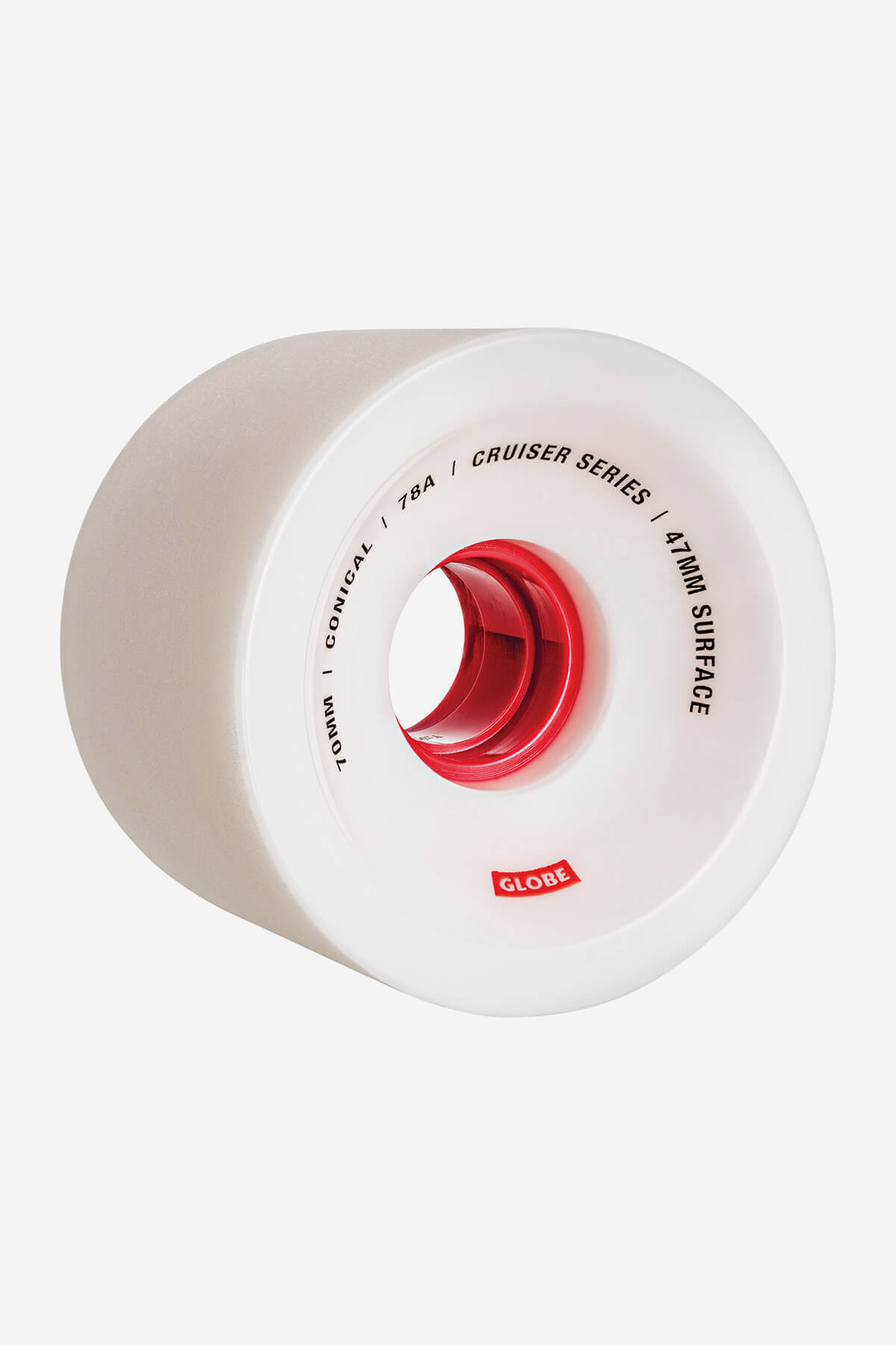Globe Rollen Konisch Cruiser Skateboard  Wheel  70mm in White/Red/70
