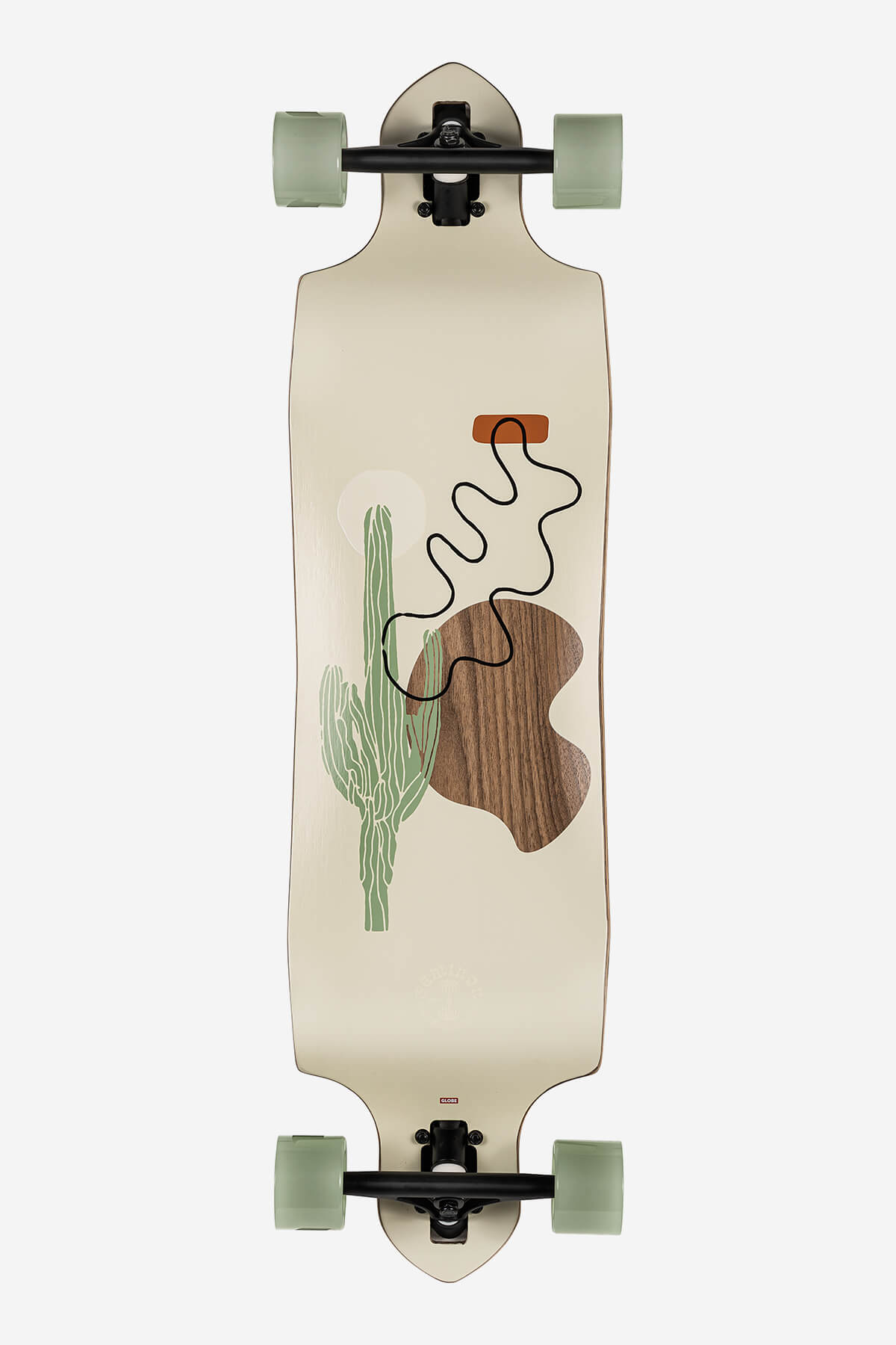 Globe Longboards Geminon Micro-Drop - 37" Longboard in Walnut/Cacti
