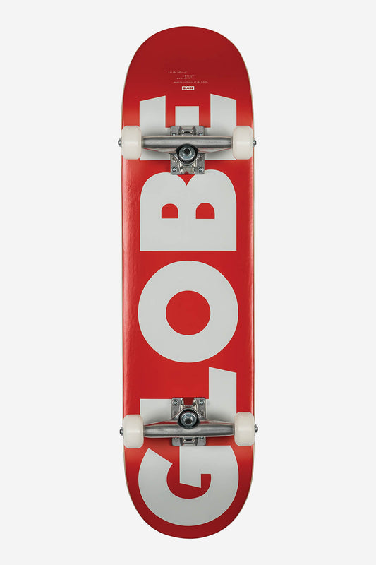g0 fubar red white  8,25" compleet skateboard