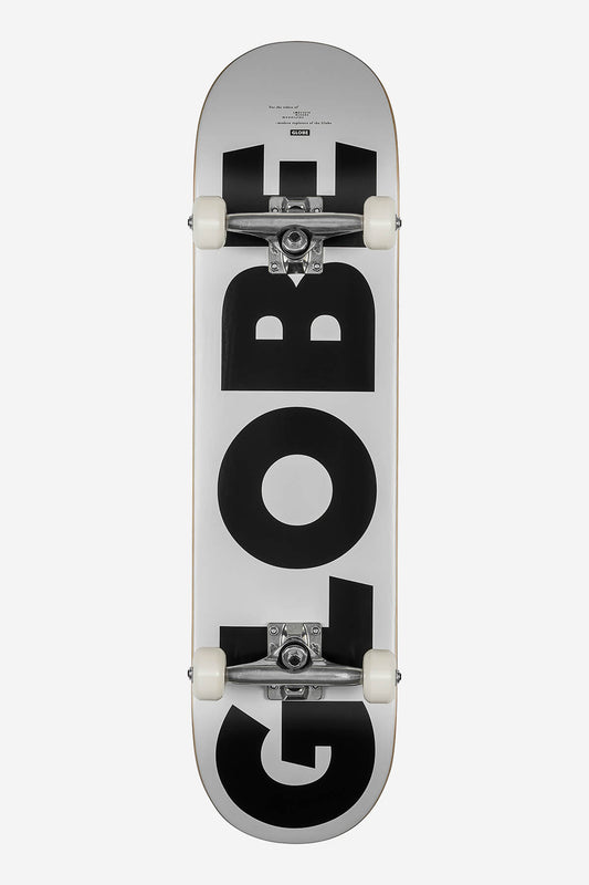 g0 fubar white nero 8.0" completo skateboard