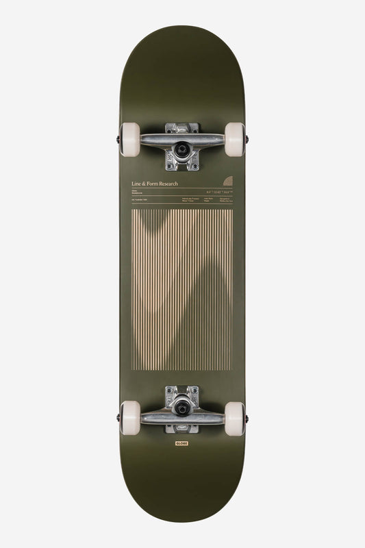 g1 lijnvorm olive 8,0" compleet skateboard