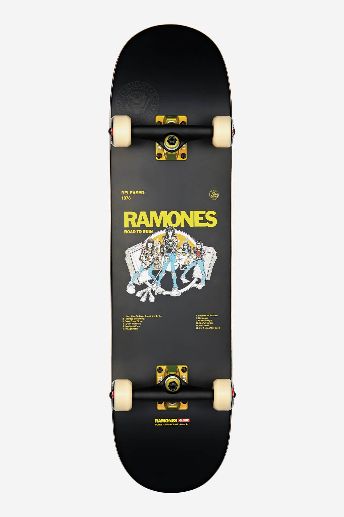 Globe Skateboard completen G2 Ramones - 8.25" Complete Skateboard in ROAD TO RUN