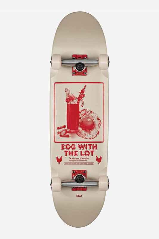 Globe Skateboard completes Eggy - 8.625" Complete Skateboard in Off-White/The Lot