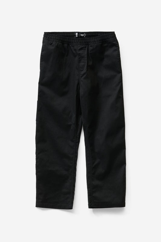 calças de cintura elástica stray preto