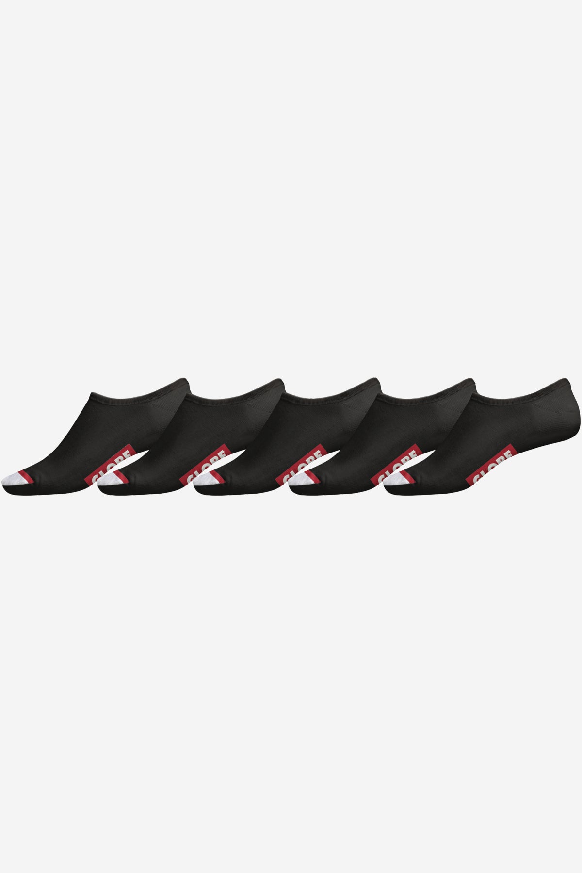 W/Tipper Invisible Sock 5 Pack - Black