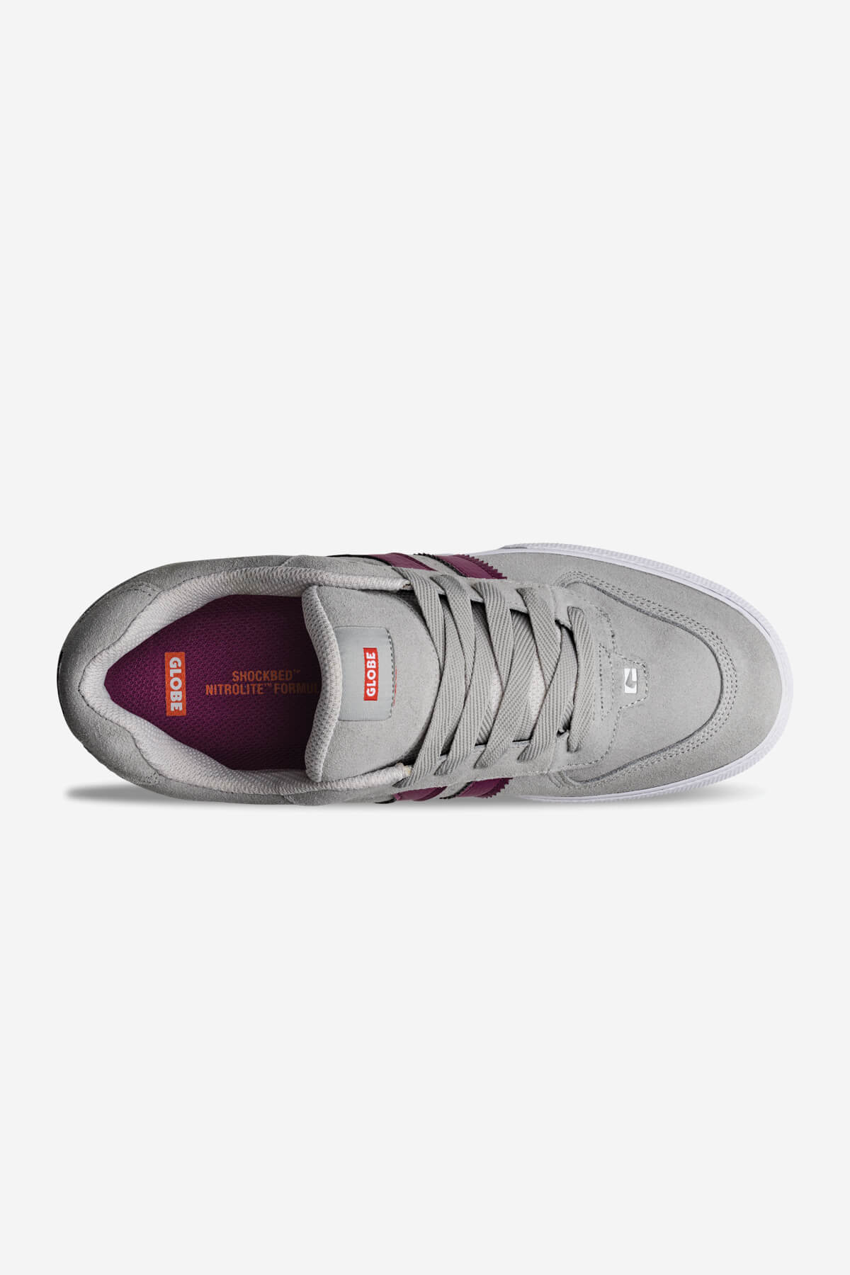 Globe Low shoes Encore-2 skate shoes in Grey/Burgundy