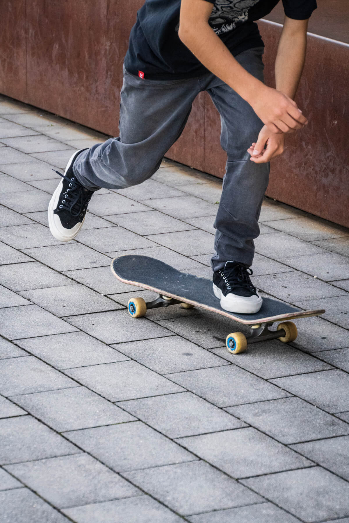 surplus-Scarpe nere antiche skateboard