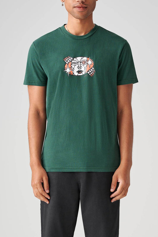 Globe T-SHIRTS S/S Peeking Out Tee - Verde Nocturno em Verde Nocturno