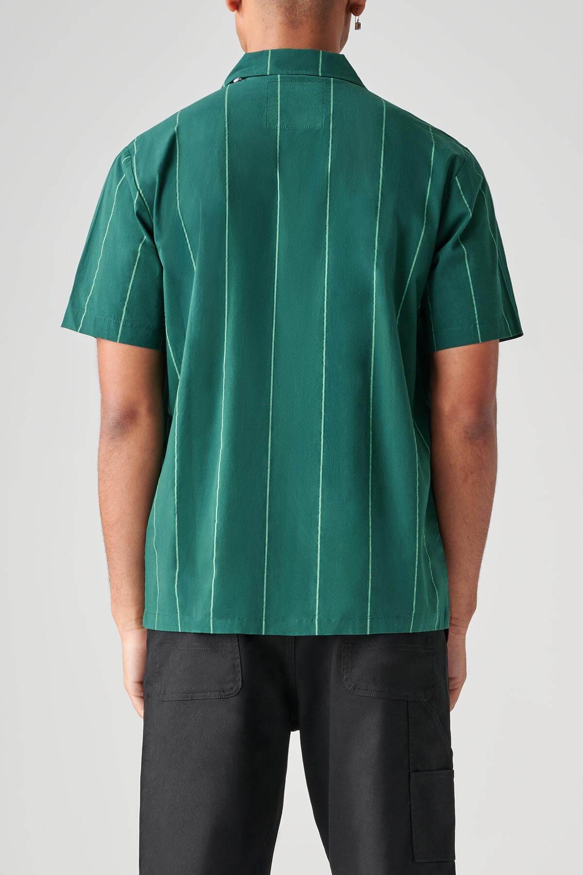 camicia off course ss verde notte