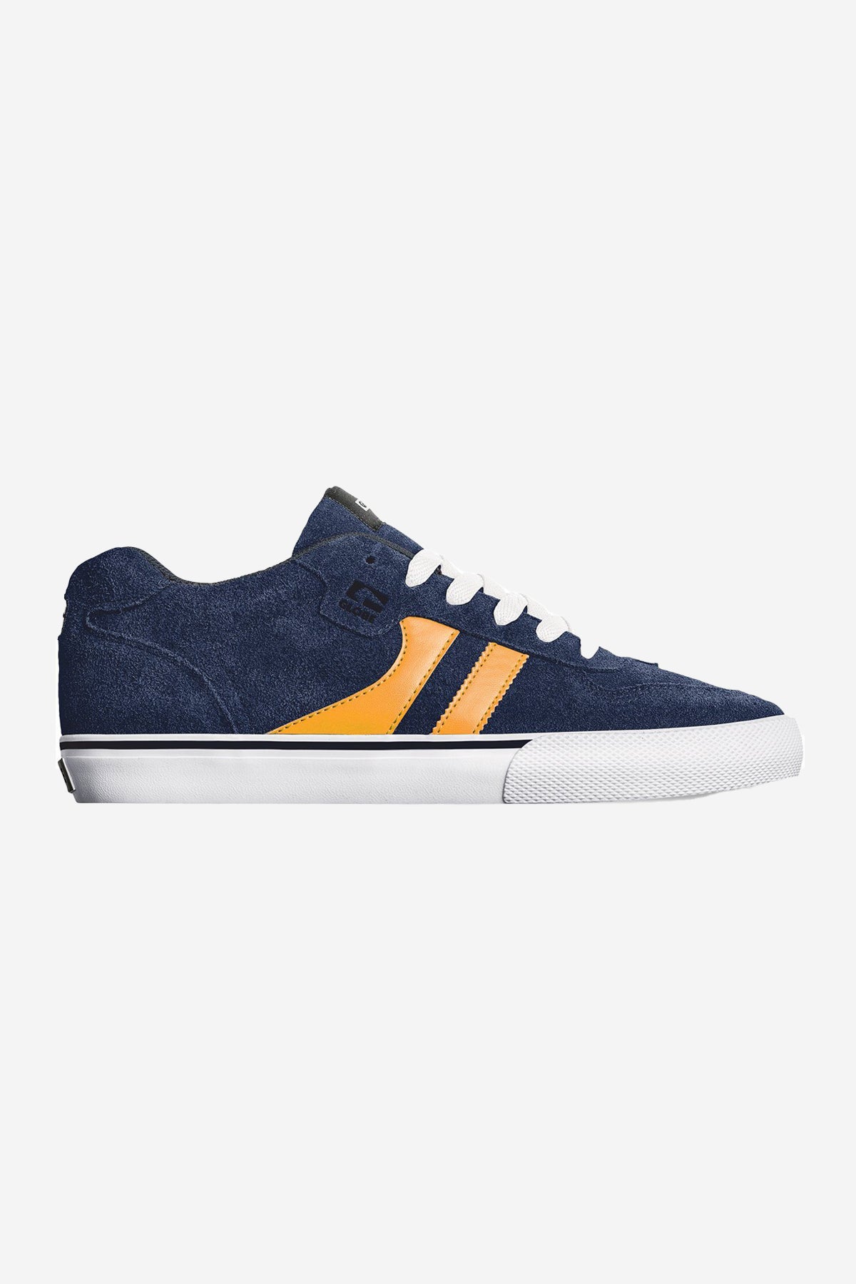 encore-2 navy yellow skate shoes