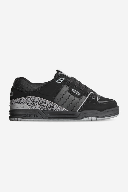 fusion black grey stipple skate shoes