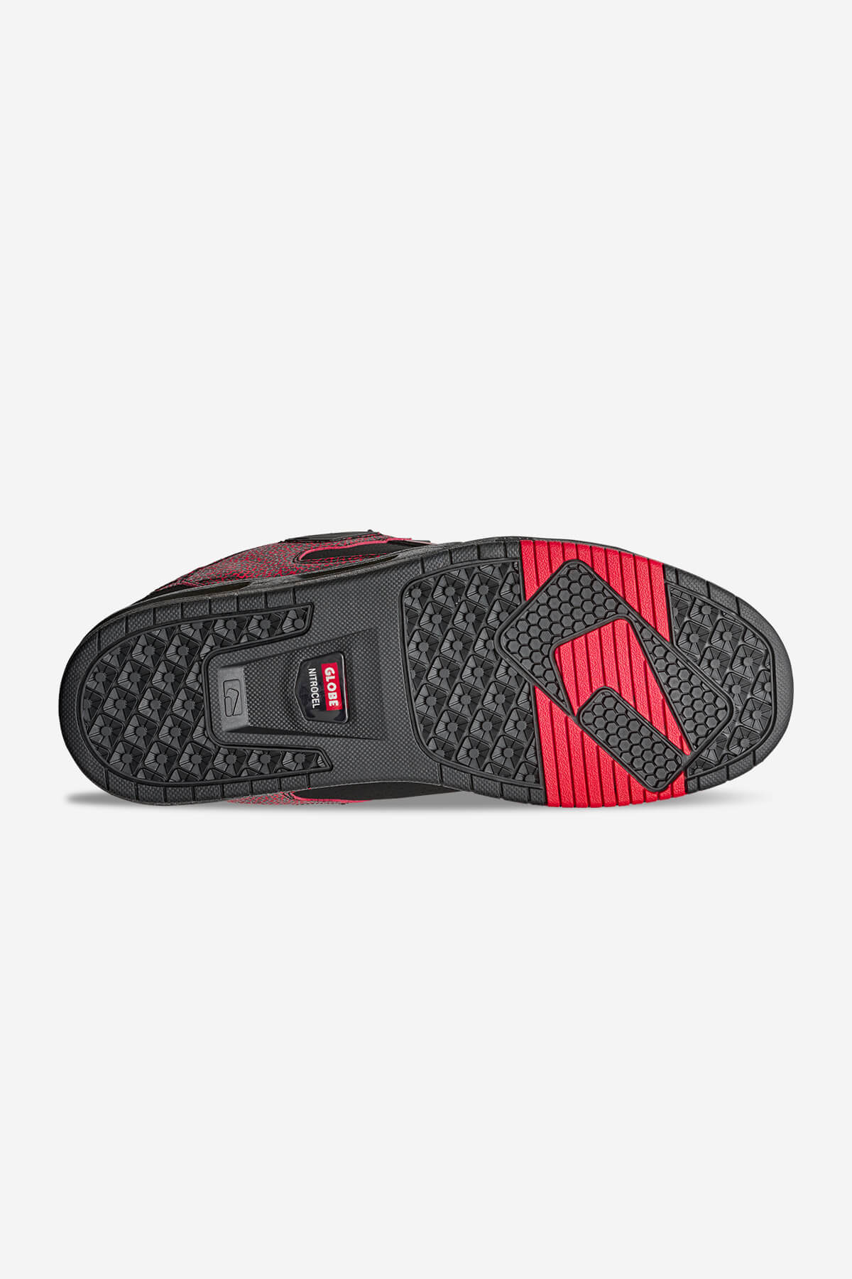 sabre black red stipple skate shoes